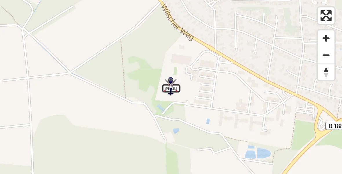 Flugroute Polizeihubschrauber Gifhorn Bundespolizei Hubschrauberlandeplatz - Gifhorn Bundespolizei Hubschrauberlandeplatz, 20 Mai 2026, 09:03