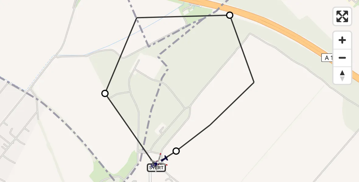 Flugroute Polizeihubschrauber Ahrensfelde Hubschrauberlandeplatz - Ahrensfelde Hubschrauberlandeplatz, 20 Mai 2026, 09:48