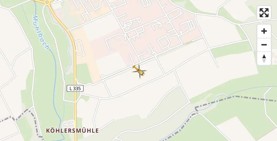 Flugroute Rettungshubschrauber Miehlen - Miehlen, 20 Mai 2026, 10:54