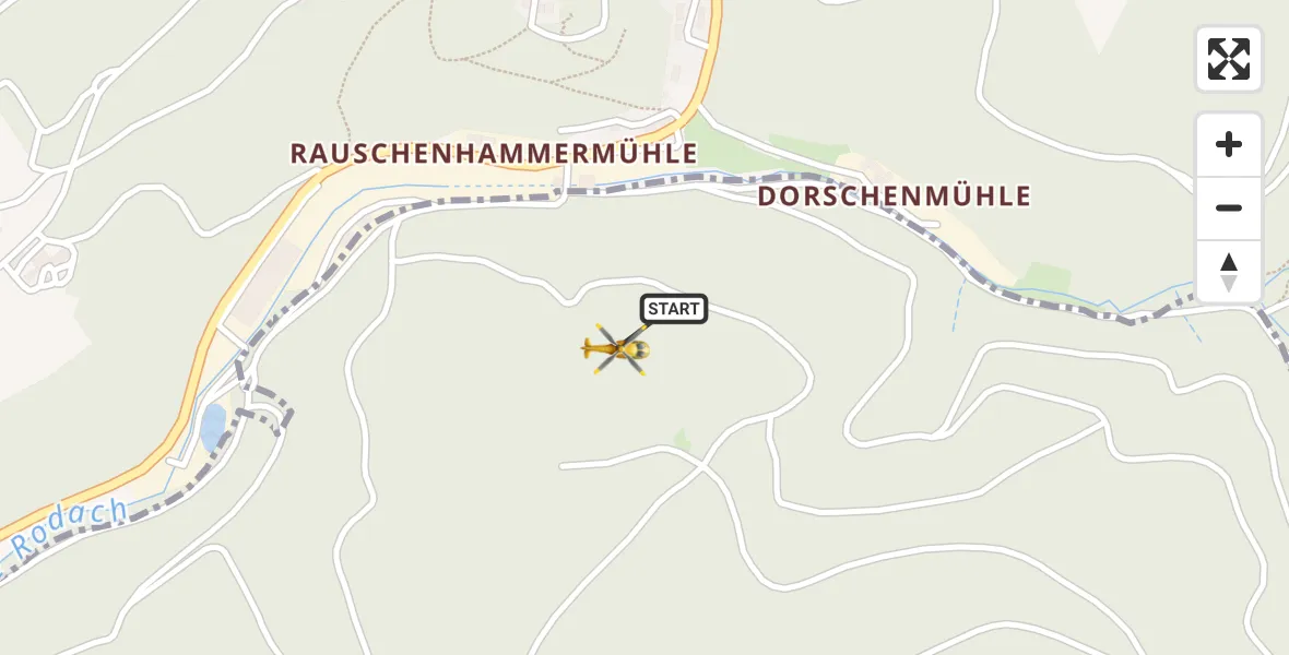 Flugroute Rettungshubschrauber Presseck - Presseck, 20 Mai 2026, 11:37