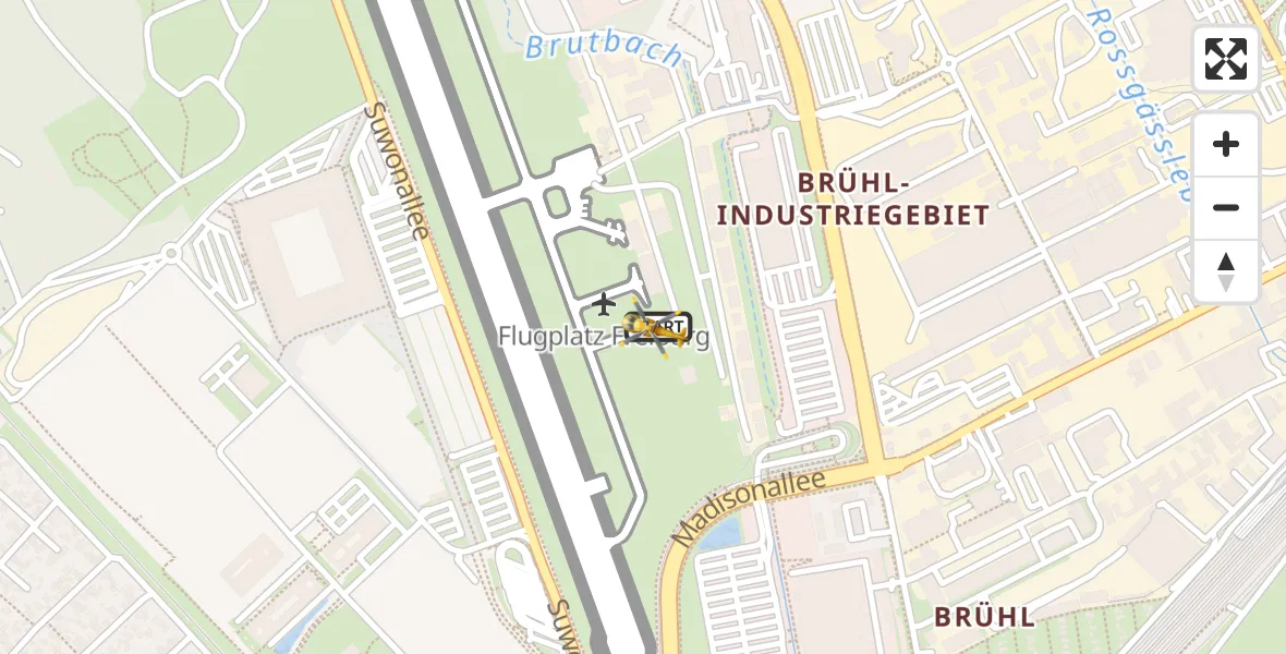 Flugroute Rettungshubschrauber Freiburg im Breisgau Flugplatz - Freiburg im Breisgau Flugplatz, 21 Mai 2026, 06:09