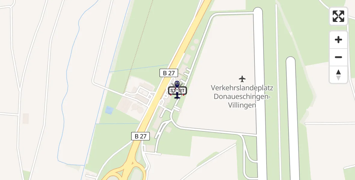 Flugroute Polizeihubschrauber Donaueschingen-Villingen Flugplatz - Donaueschingen-Villingen Flugplatz, 21 Mai 2026, 07:02