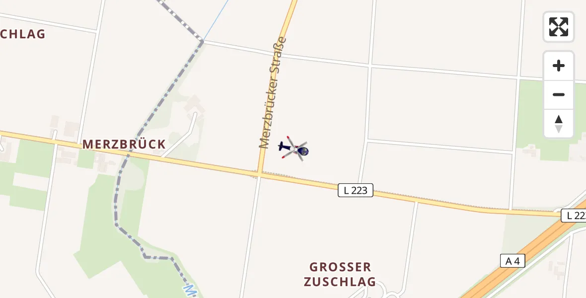 Flugroute Polizeihubschrauber Eschweiler - Eschweiler, 21 Mai 2026, 08:34
