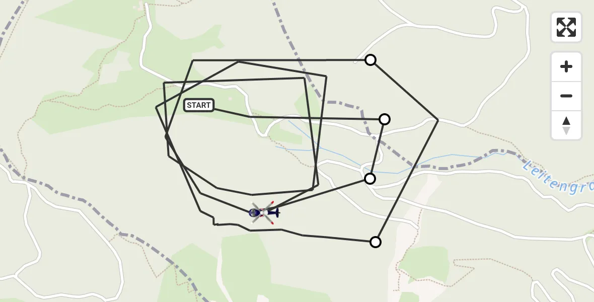 Flugroute Polizeihubschrauber Piding - Piding, 21 Mai 2026, 10:07