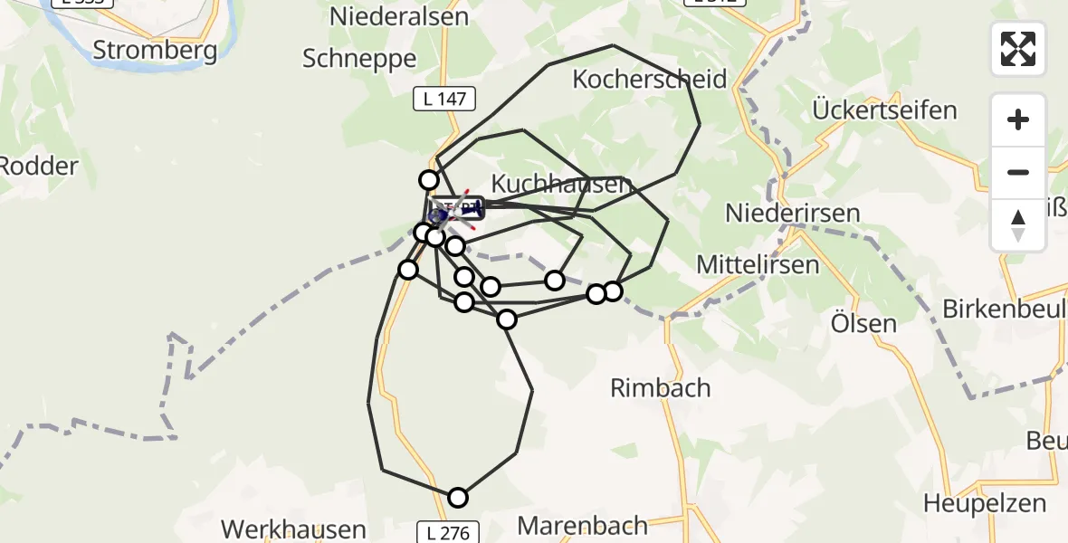 Flugroute Polizeihubschrauber Windeck - Windeck, 21 Mai 2026, 11:53