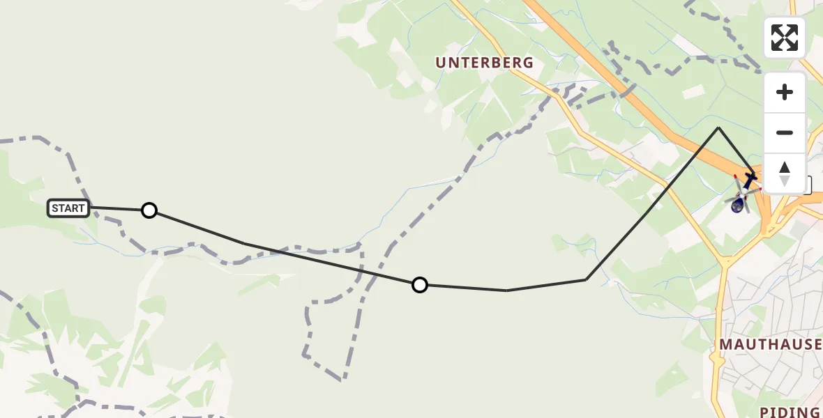 Flugroute Polizeihubschrauber Piding - Piding, 21 Mai 2026, 12:33