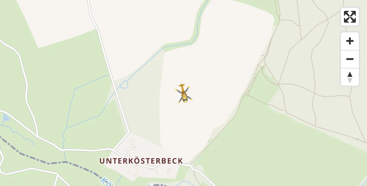 Flugroute Ambulanzhubschrauber Roggentin - Roggentin, 21 Mai 2026, 12:56