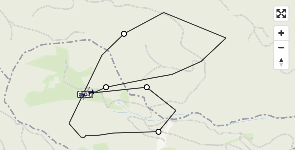 Flugroute Polizeihubschrauber Piding - Piding, 21 Mai 2026, 13:17