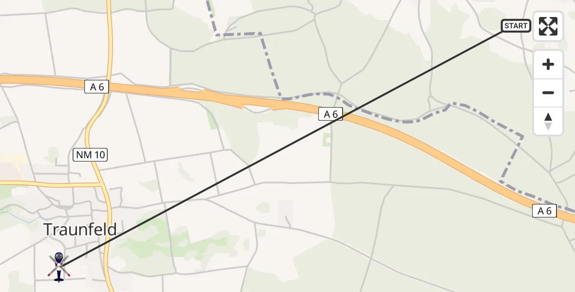 Flugroute Polizeihubschrauber Alfeld - Lauterhofen, 21 Mai 2026, 16:24