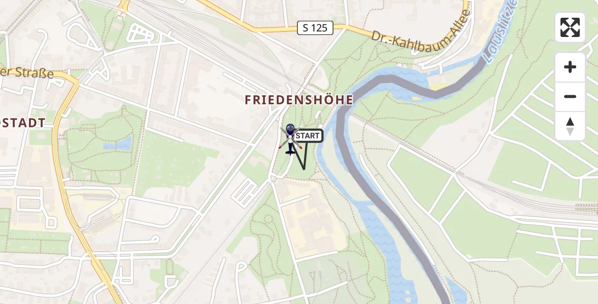 Flugroute Polizeihubschrauber Görlitz - Görlitz, 21 Mai 2026, 18:44