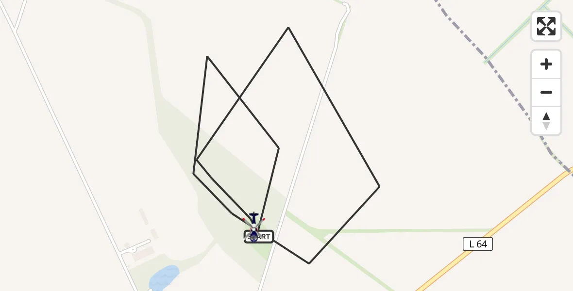 Flugroute Polizeihubschrauber Nienburg (Saale) - Nienburg (Saale), 21 Mai 2026, 18:47