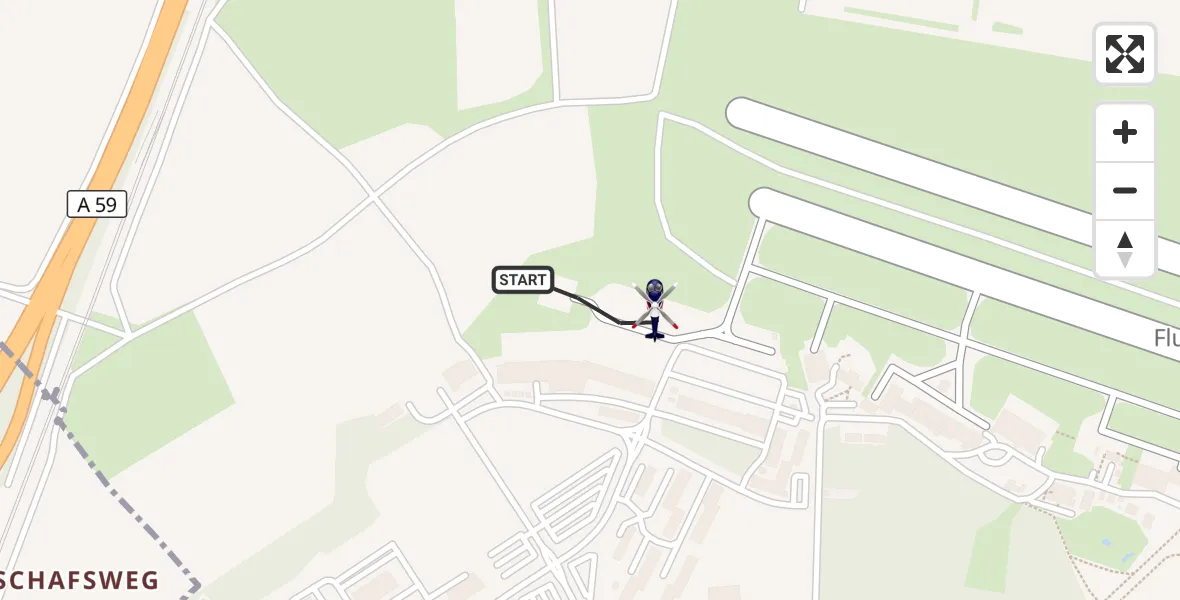 Flugroute Polizeihubschrauber Sankt Augustin - Sankt Augustin, 22 Mai 2026, 06:54