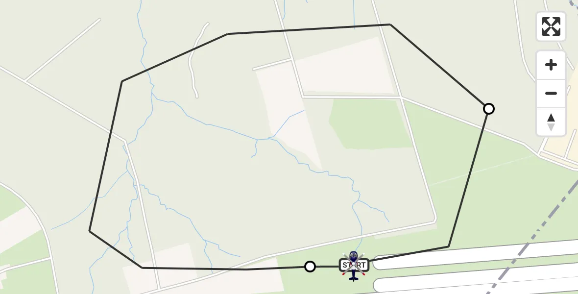Flugroute Polizeihubschrauber Dinslaken-Schwarze Heide Flugplatz - Dinslaken-Schwarze Heide Flugplatz, 22 Mai 2026, 07:43