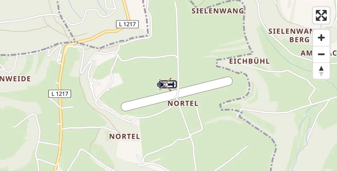 Flugroute Polizeihubschrauber Gruibingen-Nortel Flugplatz - Gruibingen-Nortel Flugplatz, 22 Mai 2026, 08:01