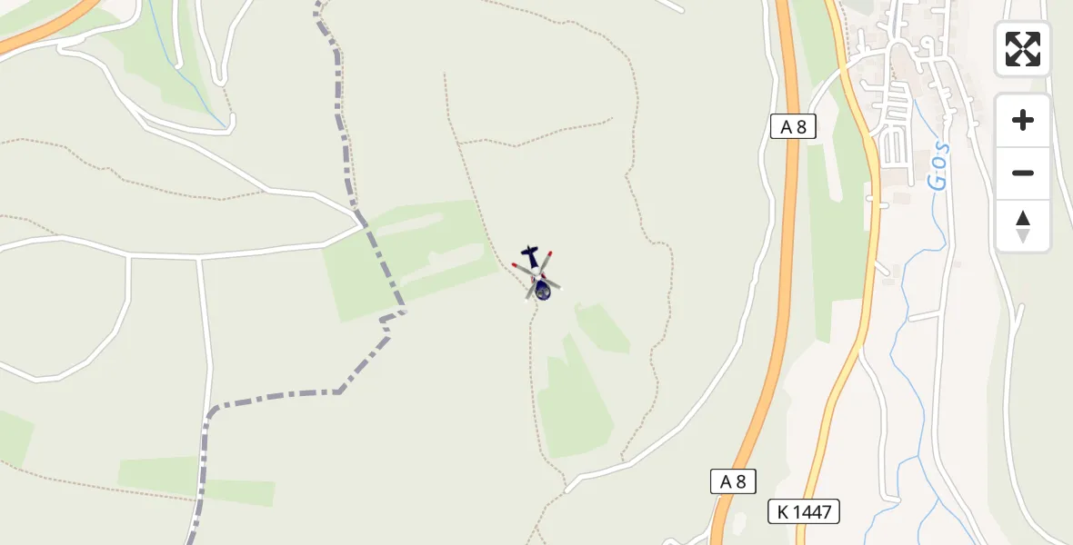 Flugroute Polizeihubschrauber Bad Ditzenbach - Bad Ditzenbach, 22 Mai 2026, 08:17