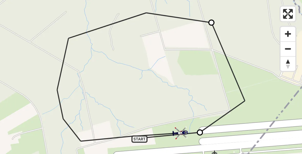 Flugroute Polizeihubschrauber Hünxe - Dinslaken-Schwarze Heide Flugplatz, 22 Mai 2026, 08:29