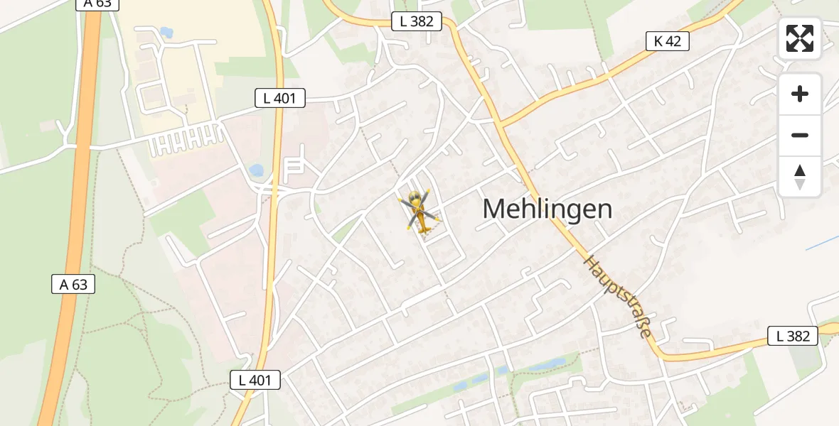 Flugroute Rettungshubschrauber Mehlingen - Mehlingen, 22 Mai 2026, 08:55