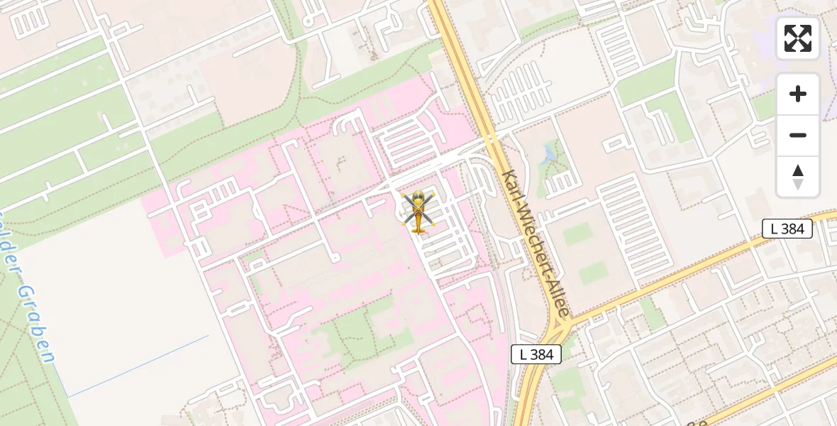 Flugroute Rettungshubschrauber Hannover Luftrettung Hubschrauberlandeplatz (Christoph 4) - Hannover Luftrettung Hubschrauberlandeplatz (Christoph 4), 22 Mai 2026, 10:59