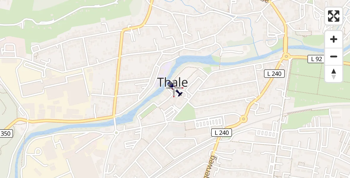 Flugroute Polizeihubschrauber Thale - Thale, 22 Mai 2026, 12:54