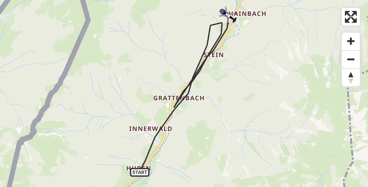 Flugroute Polizeihubschrauber Aschau i.Chiemgau - Aschau i.Chiemgau, 22 Mai 2026, 13:14