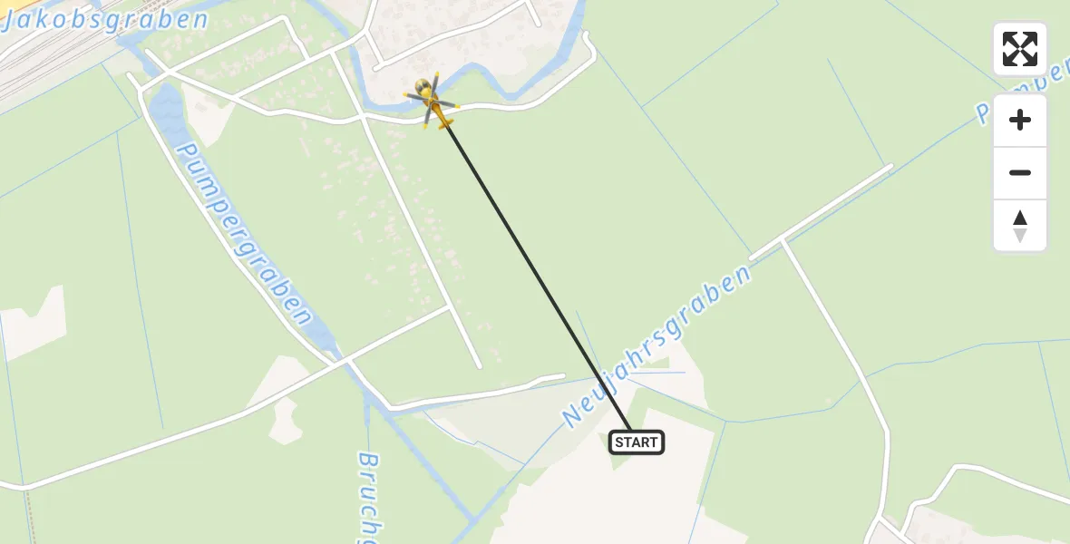 Flugroute Rettungshubschrauber Brandenburg an der Havel - Brandenburg an der Havel, 22 Mai 2026, 13:52