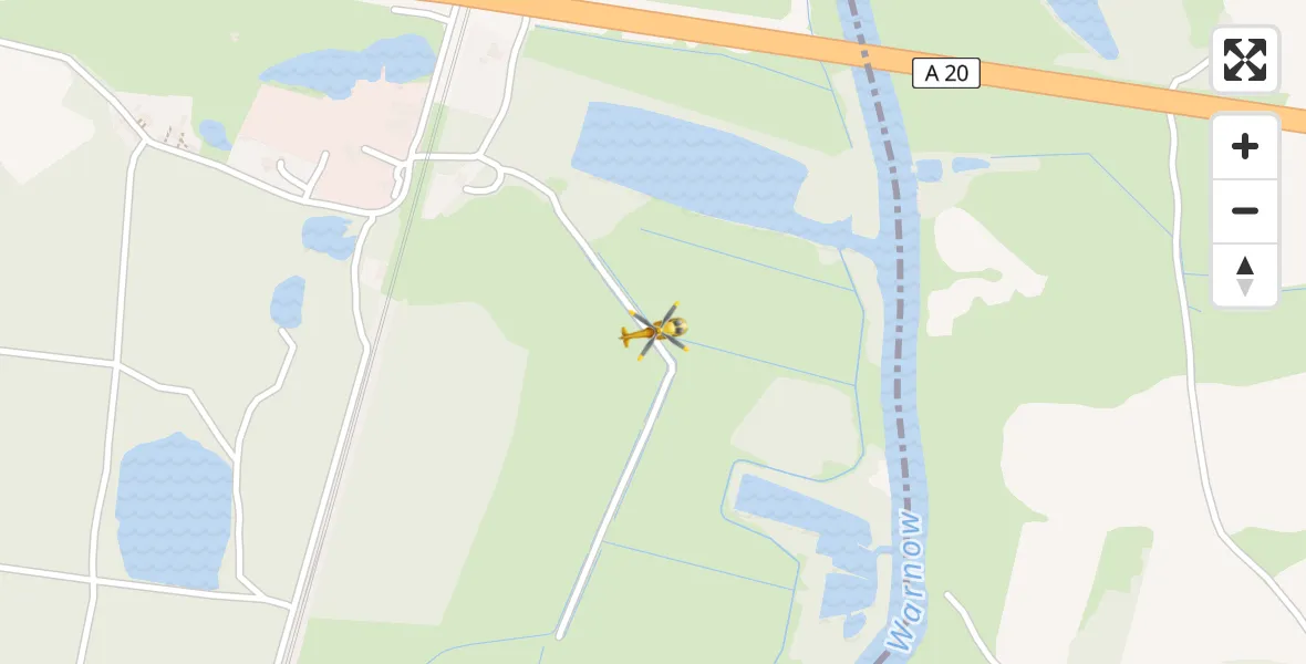 Flugroute Ambulanzhubschrauber Pölchow - Pölchow, 22 Mai 2026, 14:49