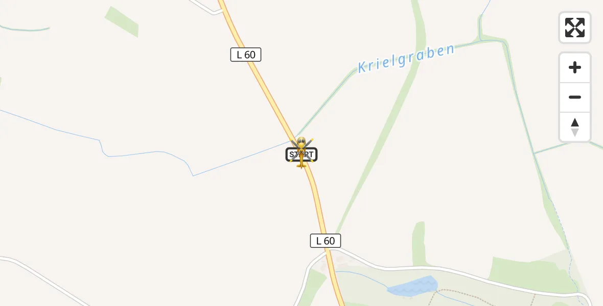 Flugroute Rettungshubschrauber Gommern - Gommern, 22 Mai 2026, 14:50