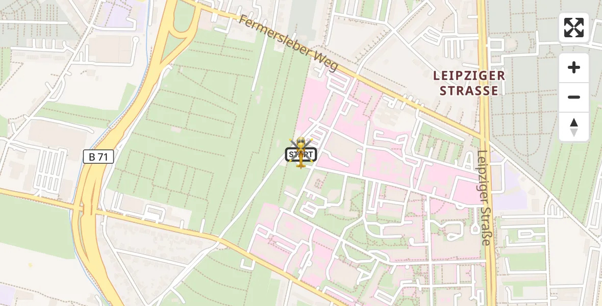 Flugroute Rettungshubschrauber Magdeburg - Magdeburg, 22 Mai 2026, 18:28