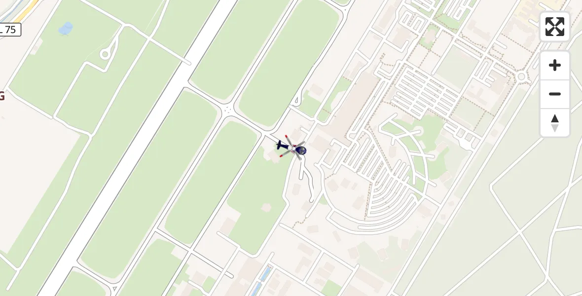Flugroute Polizeihubschrauber Karlsruhe Baden-Baden Flughafen - Karlsruhe Baden-Baden Flughafen, 22 Mai 2026, 18:53
