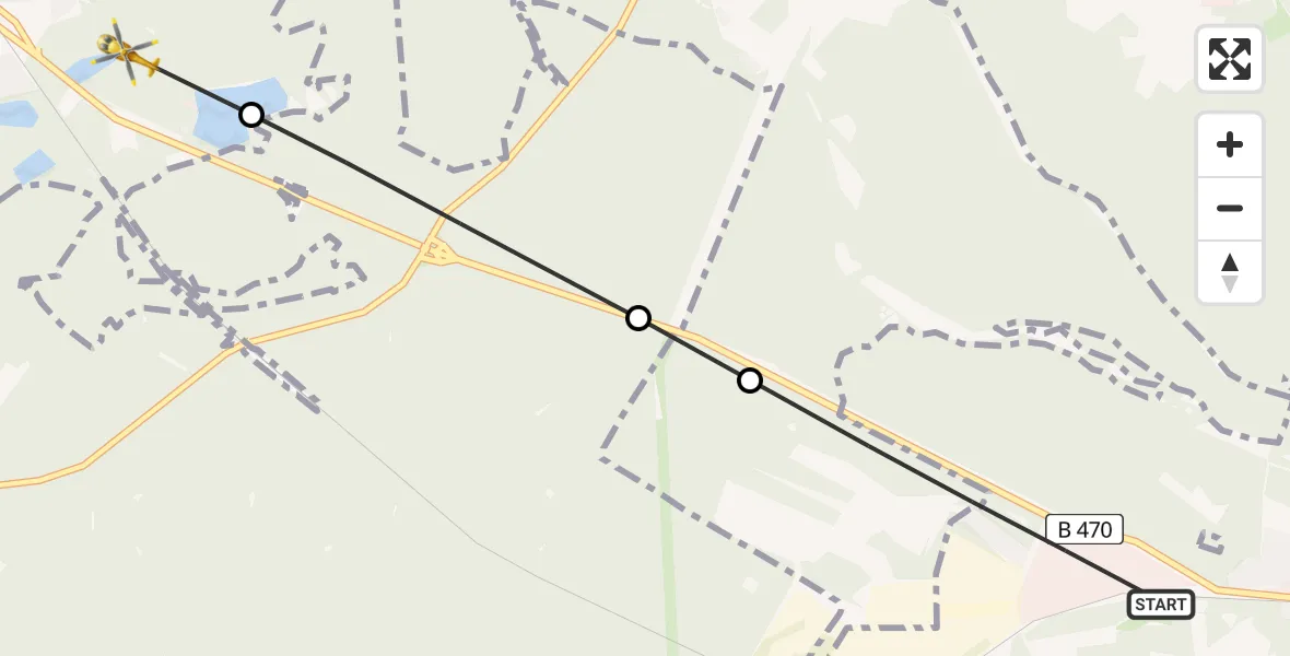 Flugroute Rettungshubschrauber Weiden i.d.OPf. - Schwarzenbach, 23 Mai 2026, 06:27