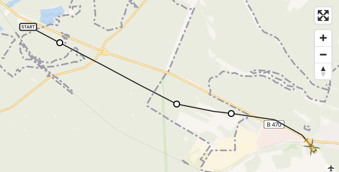Flugroute Rettungshubschrauber Schwarzenbach - Weiden i.d.OPf., 23 Mai 2026, 07:07