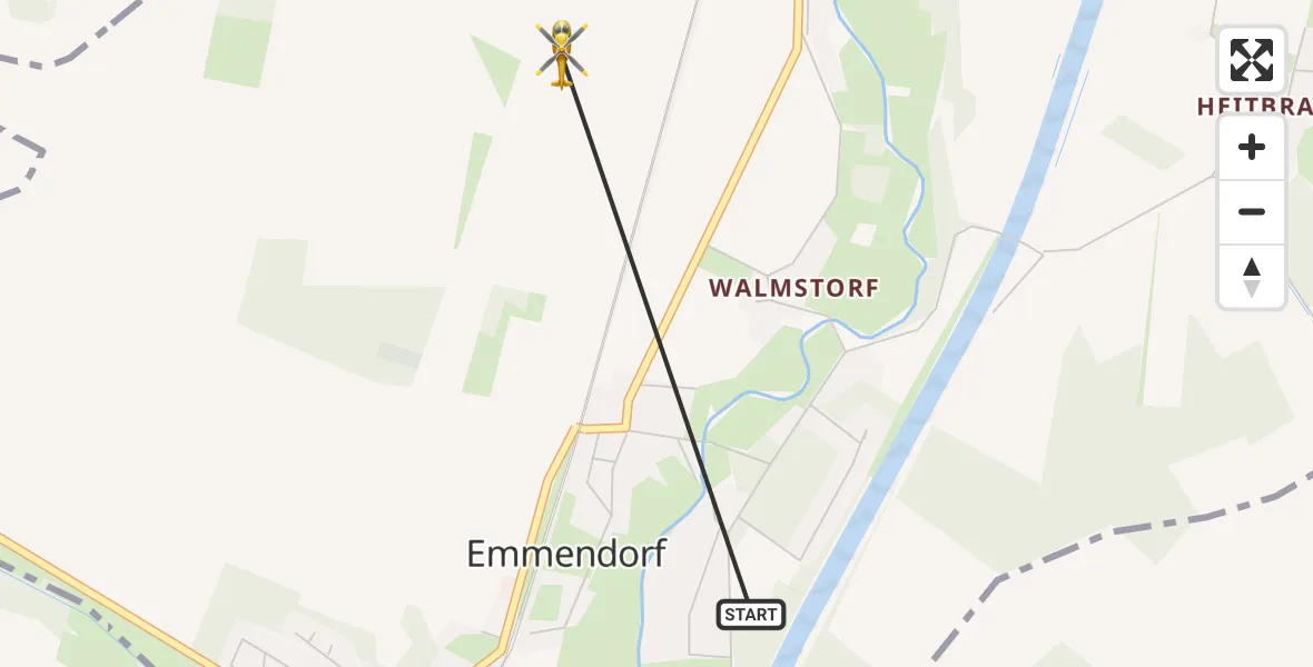 Flugroute Rettungshubschrauber Emmendorf - Emmendorf, 23 Mai 2026, 09:58