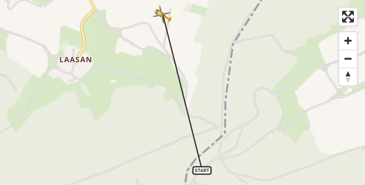 Flugroute Rettungshubschrauber Jena - Jena, 23 Mai 2026, 10:59