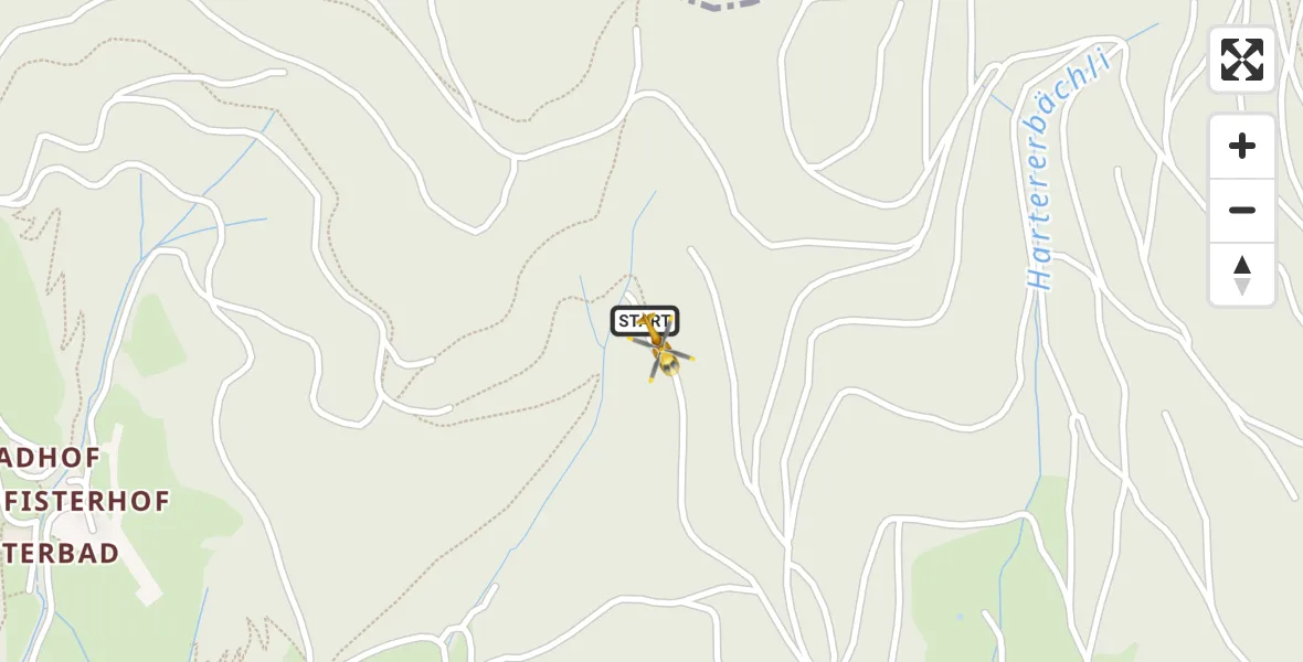 Flugroute Rettungshubschrauber Glottertal - Glottertal, 23 Mai 2026, 14:21