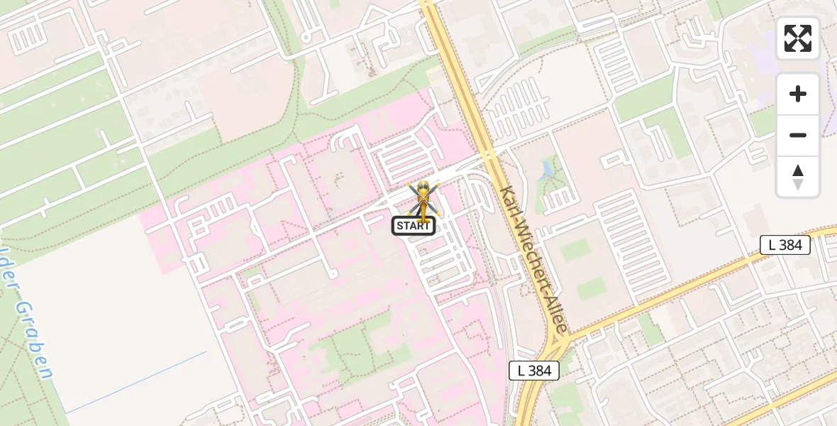 Flugroute Rettungshubschrauber Hannover Luftrettung Hubschrauberlandeplatz (Christoph 4) - Hannover Luftrettung Hubschrauberlandeplatz (Christoph 4), 23 Mai 2026, 15:09