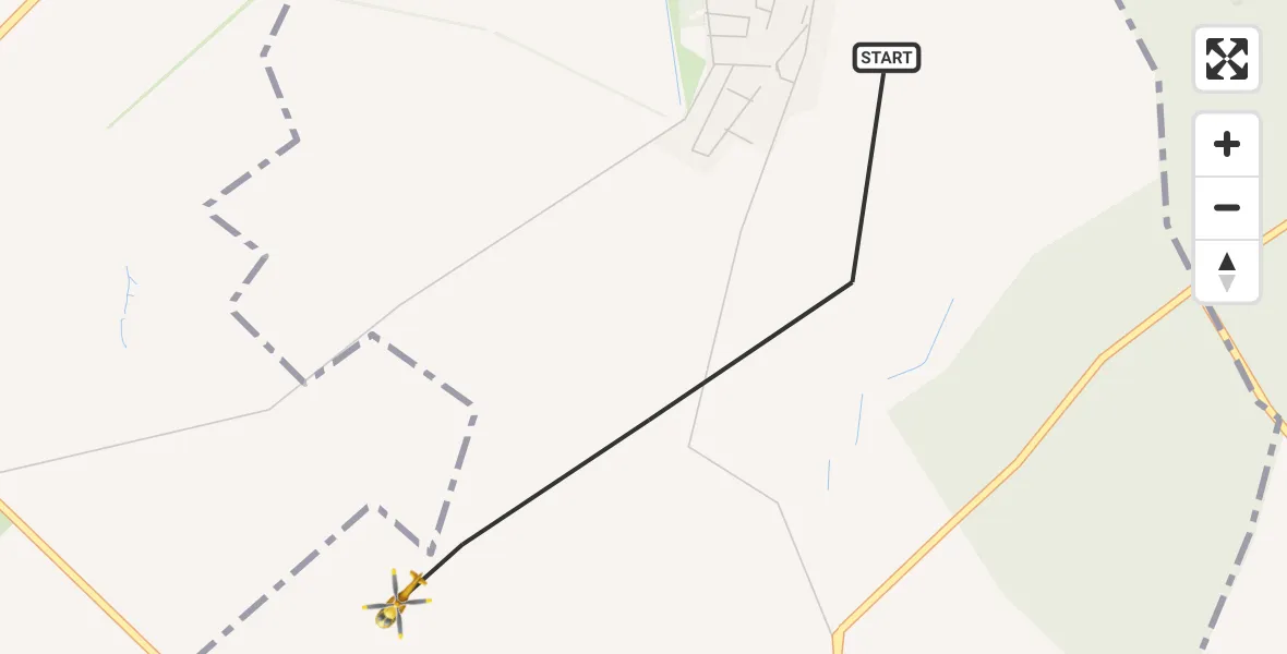 Flugroute Rettungshubschrauber Holldorf - Holldorf, 24 Mai 2026, 13:16
