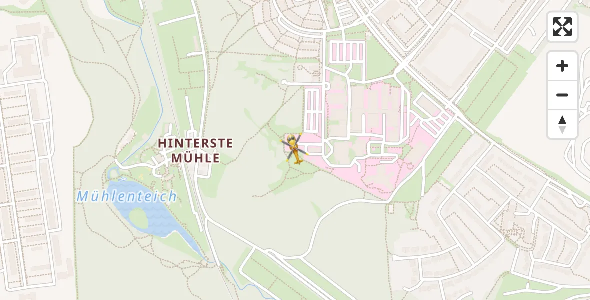 Flugroute Rettungshubschrauber Neubrandenburg - Neubrandenburg, 24 Mai 2026, 14:14