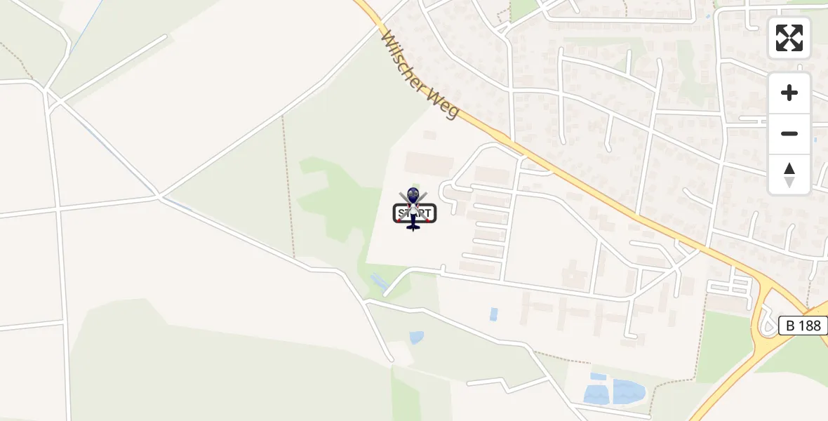 Flugroute Polizeihubschrauber Gifhorn Bundespolizei Hubschrauberlandeplatz - Gifhorn Bundespolizei Hubschrauberlandeplatz, 24 Mai 2026, 14:37