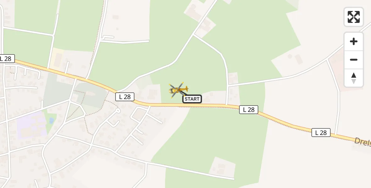 Flugroute Rettungshubschrauber Breklum - Breklum, 24 Mai 2026, 16:33