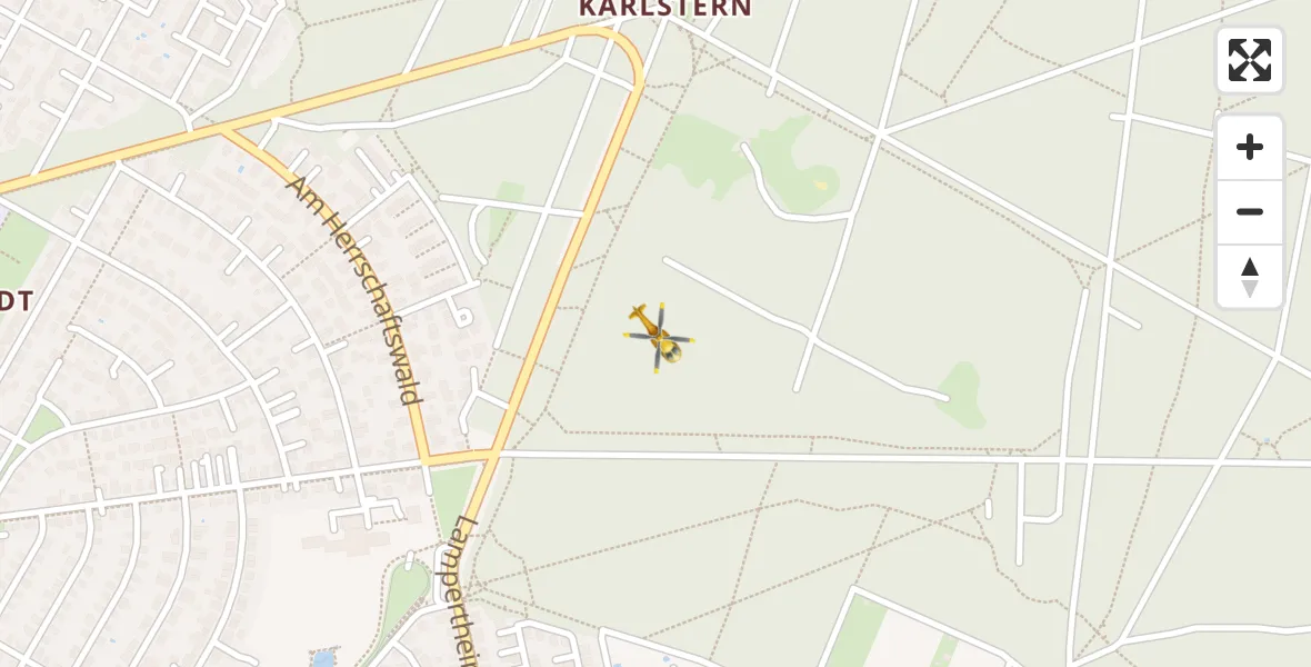 Flugroute Rettungshubschrauber Mannheim - Mannheim, 25 Mai 2026, 08:30