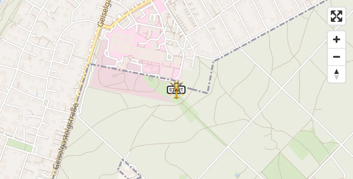Flugroute Rettungshubschrauber ADAC Air Rescue Center Hubschrauberlandeplatz (Christoph 1) - ADAC Air Rescue Center Hubschrauberlandeplatz (Christoph 1), 25 Mai 2026, 08:47