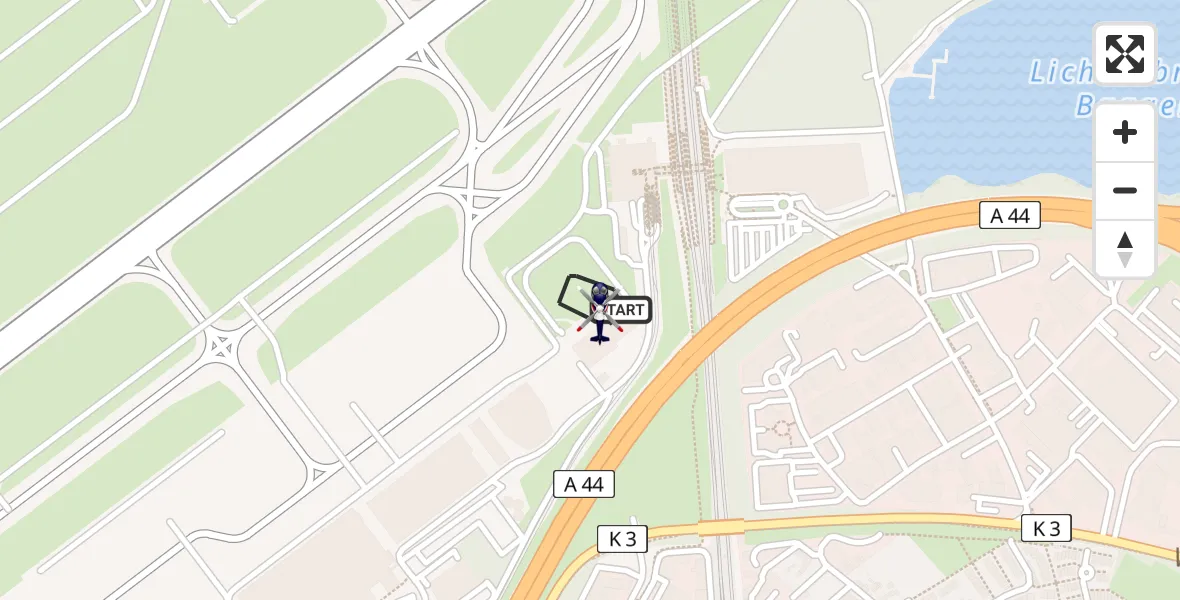 Flugroute Polizeihubschrauber Düsseldorf Flughafen - Düsseldorf Flughafen, 25 Mai 2026, 21:31