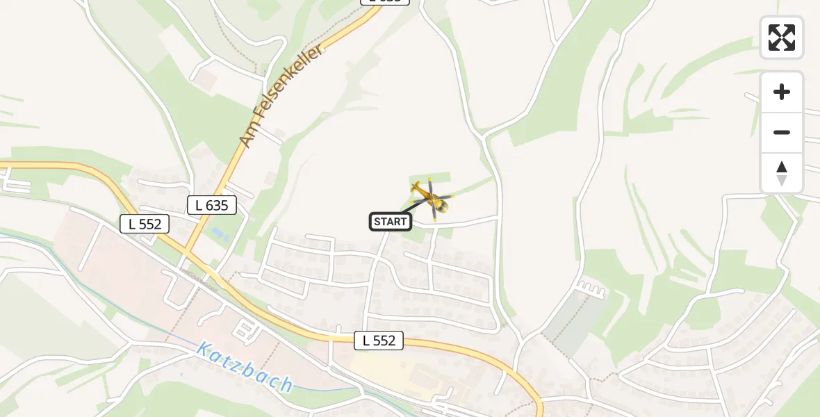 Flugroute Rettungshubschrauber Östringen - Östringen, 26 Mai 2026, 07:30