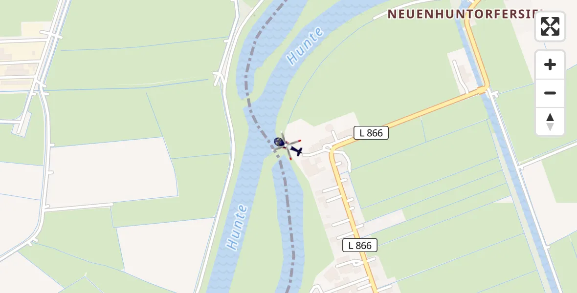 Flugroute Polizeihubschrauber Elsfleth - Elsfleth, 26 Mai 2026, 07:54