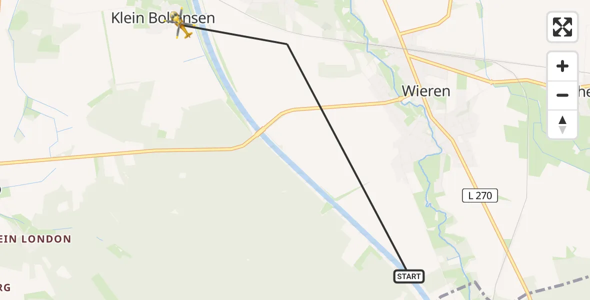 Flugroute Rettungshubschrauber Wrestedt - Wrestedt, 26 Mai 2026, 14:09