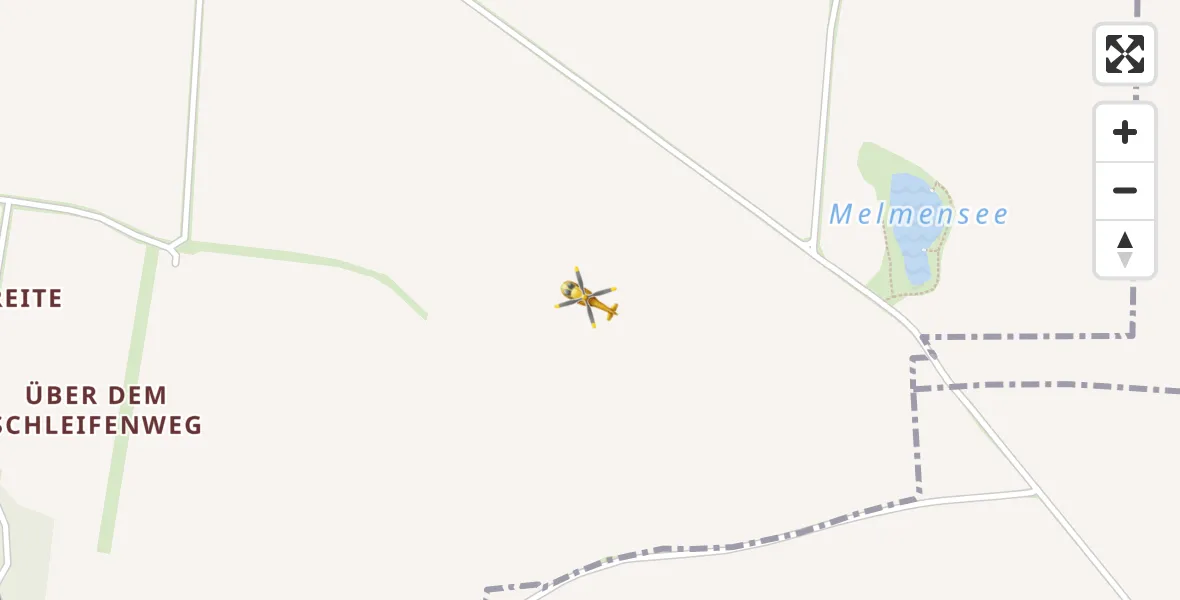 Flugroute Rettungshubschrauber Kelbra (Kyffhäuser) - Kelbra (Kyffhäuser), 26 Mai 2026, 18:17