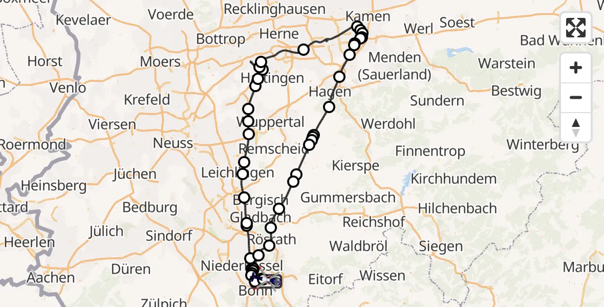 Flugroute Polizeihubschrauber Sankt Augustin - Sankt Augustin, 26 Mai 2026, 18:42