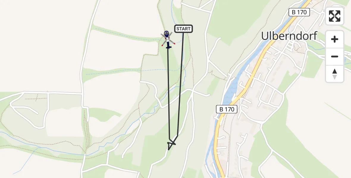 Flugroute Polizeihubschrauber Dippoldiswalde - Dippoldiswalde, 26 Mai 2026, 20:52