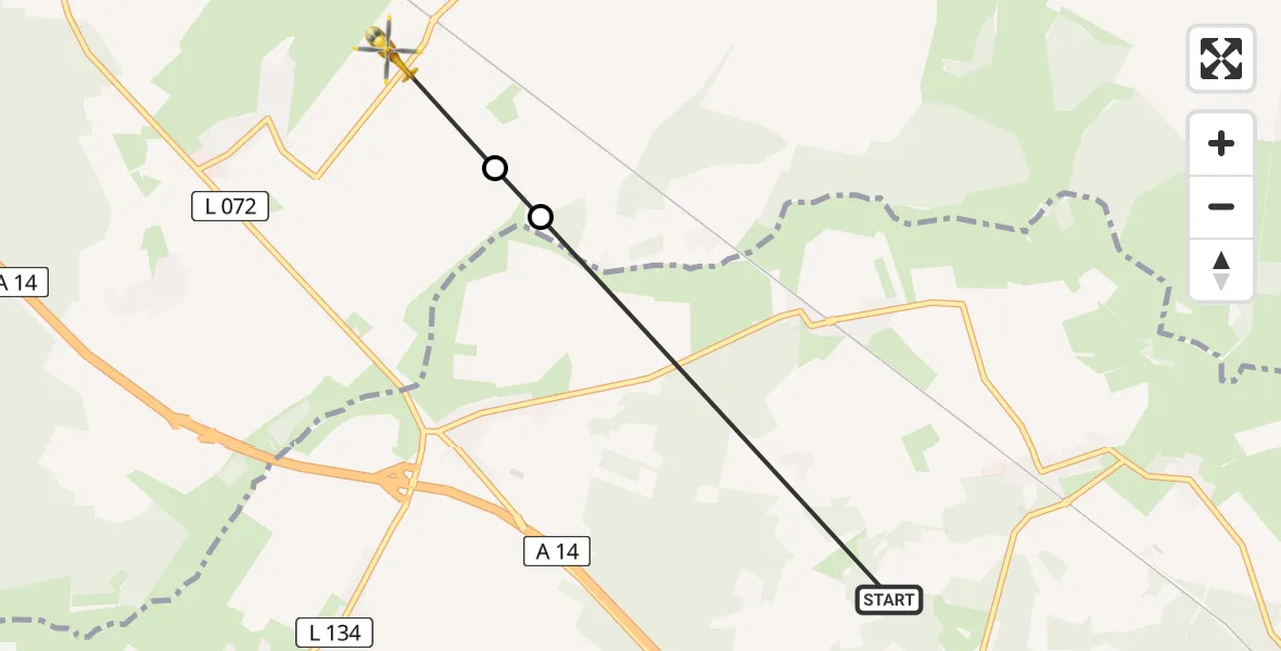 Flugroute Rettungshubschrauber Karstädt - Kremmin, 27 Mai 2026, 05:34