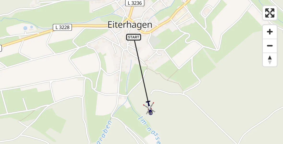 Flugroute Polizeihubschrauber Söhrewald - Söhrewald, 27 Mai 2026, 08:58